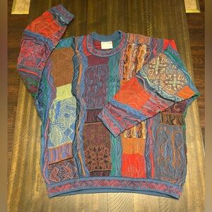 Rare Vintage 2000s 100% Authentic Coogi Sweater Multicolor Sz Large (NWT)